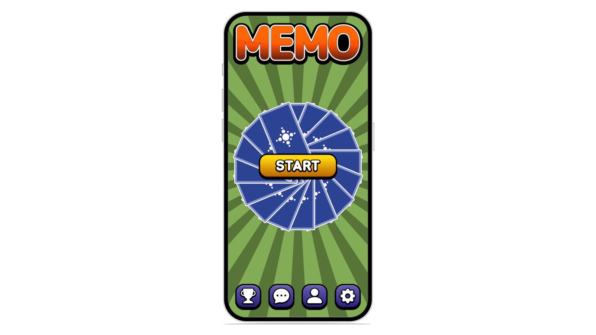 Screenshot showcasing the homescreen for the Memo mobile app for Bestlearn